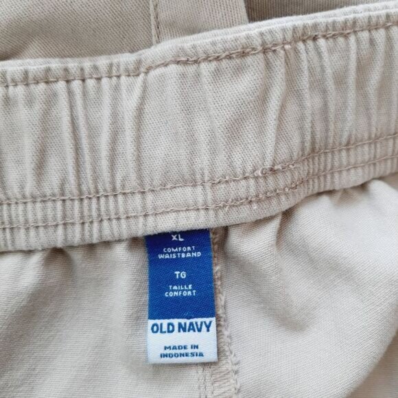 OLD NAVY | Utility Pull-On Elastic Waist Casual Crop Pants Beige Sz XL Flawed - Picture 9 of 12